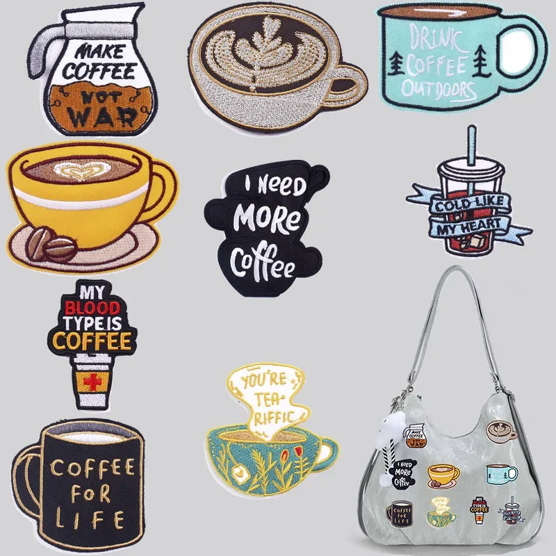 Iron On Patches for Clothes Coffee Cup Clothing Stickers Fabric Sewing Embroidered Patch Thermal Adhesive Applique Fusible Badge
Iron On Patches for Clothes Coffee Cup Clothing Stickers Fabric Sewing Embroidered Patch Thermal Adhesive Applique Fusible Badge