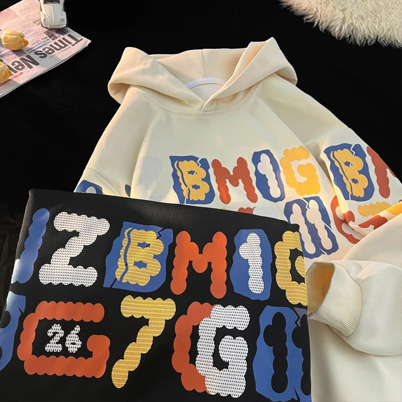 Pineapple Plaid Color Letters Print Label Hoodie Winter Loose Sweatshirts Men Women Black Beige High Street Hooded Pullovers
Pineapple Plaid Color Letters Print Label Hoodie Winter Loose Sweatshirts Men Women Black Beige High Street Hooded Pullovers