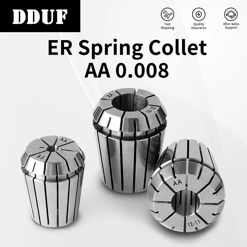 1PC High Precision ER Collet Set ER11 ER16 ER20 ER25 ER32 0.008mm Accuracy Spring Collets for CNC Router Spindle Milling Machine
1PC High Precision ER Collet Set ER11 ER16 ER20 ER25 ER32 0.008mm Accuracy Spring Collets for CNC Router Spindle Milling Machine