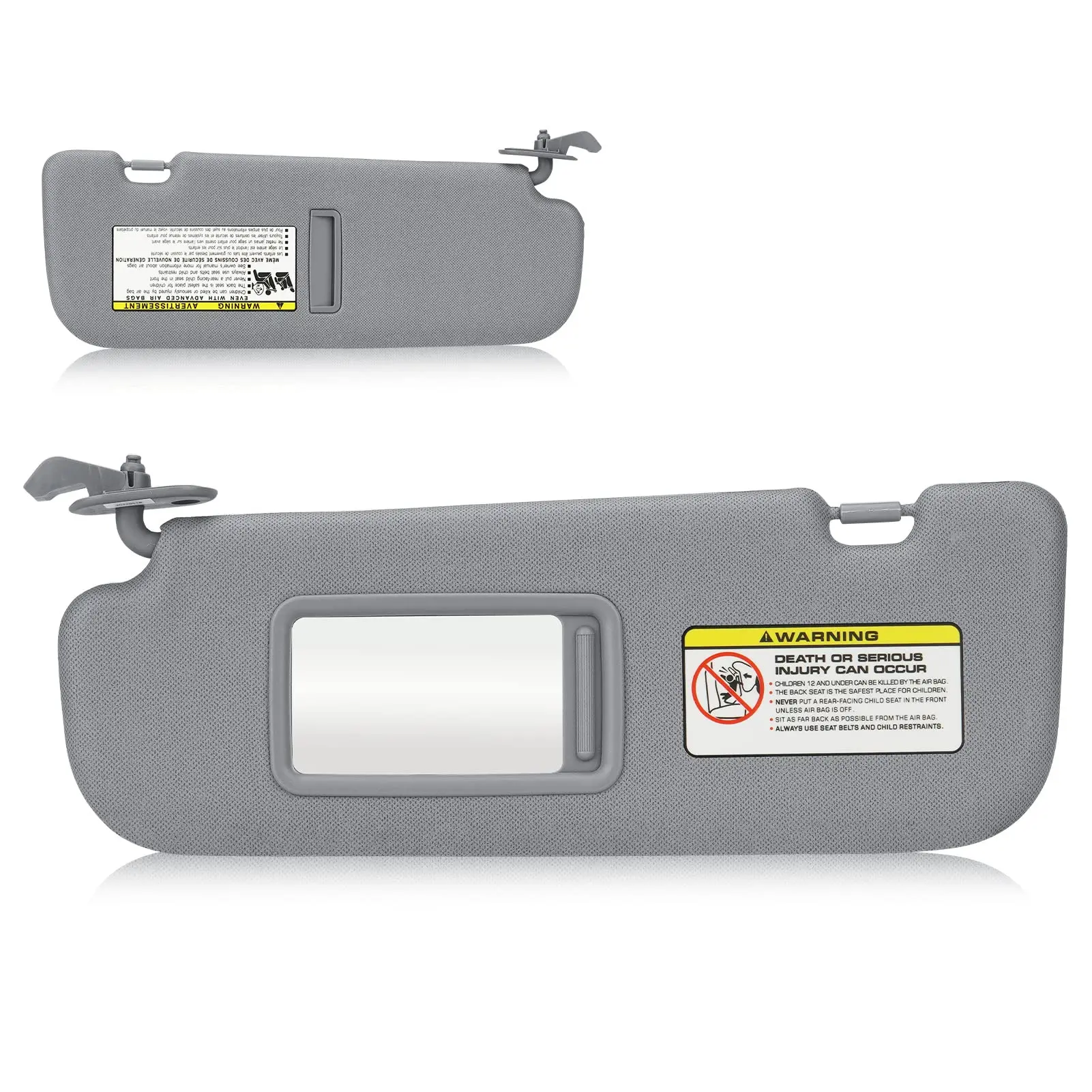 Gray Sun Visor Set For Hyundai Elantra 2011-2015 Driver And Passenger Side Replacement
Gray Sun Visor Set For Hyundai Elantra 2011-2015 Driver And Passenger Side Replacement