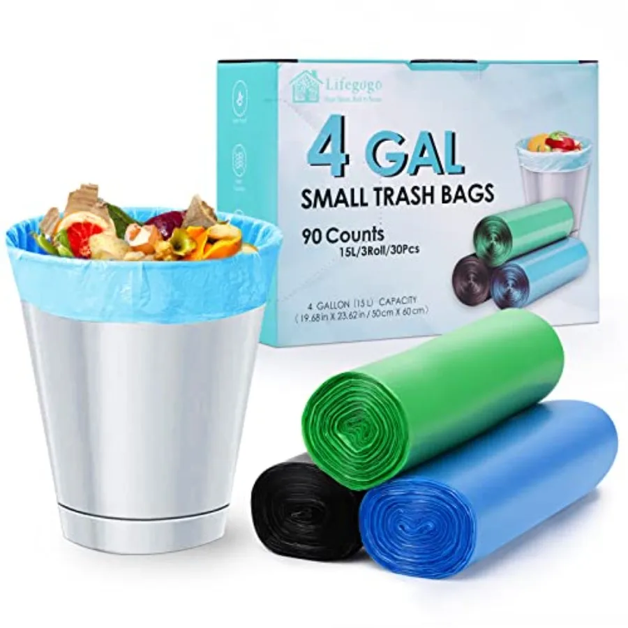 Small Trash Bags 4 Gallon: Bathroom Trash Bags, 15 Liters Trash Bin Liners - Unscented Small Garbage Bags for Bathroom, Bedroom
Small Trash Bags 4 Gallon: Bathroom Trash Bags, 15 Liters Trash Bin Liners - Unscented Small Garbage Bags for Bathroom, Bedroom