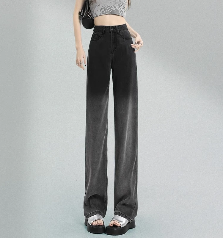 Black Wide Leg Denim Jeans Women's High Waist Drapey Gradient Summer Thin Ice Silk Floor-Length Pants Fabric Cool Feeling
Black Wide Leg Denim Jeans Women's High Waist Drapey Gradient Summer Thin Ice Silk Floor-Length Pants Fabric Cool Feeling