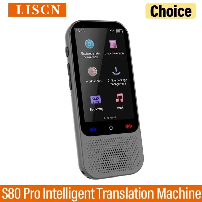 S80 Pro 138 Language Intelligent Translation Machine Intelligent Recording 19 Offline Real-time Chat GPT AI Voice Photo Translat
S80 Pro 138 Language Intelligent Translation Machine Intelligent Recording 19 Offline Real-time Chat GPT AI Voice Photo Translat