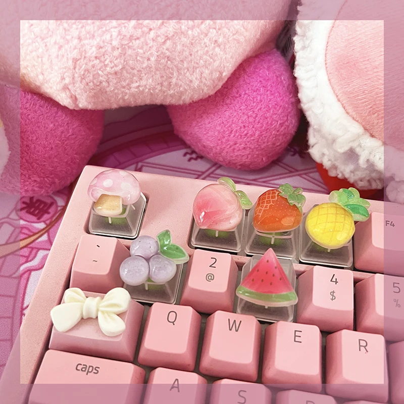 ESC R4 Cute Fruit Backlit Resin Keycaps Cross Switch Mechanical Keyboard Strawberry Peach Cherry Punk Keycaps
ESC R4 Cute Fruit Backlit Resin Keycaps Cross Switch Mechanical Keyboard Strawberry Peach Cherry Punk Keycaps