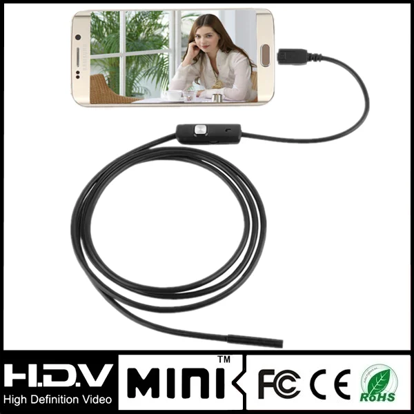 Roundhead 7mm Android Mobile Phone Endoscope OTG Micro USB Camera
Roundhead 7mm Android Mobile Phone Endoscope OTG Micro USB Camera
