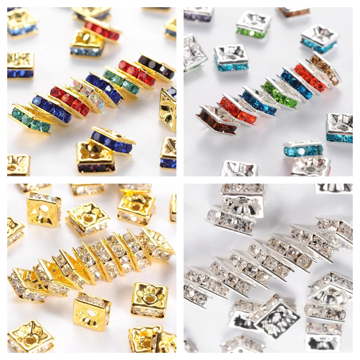 100pcs 6x6x3mm Brass Rhinestone Square Spacer Beads Grade A for Jewelry Making DIY Bracelet Necklace Crafts Findings Accessories
100pcs 6x6x3mm Brass Rhinestone Square Spacer Beads Grade A for Jewelry Making DIY Bracelet Necklace Crafts Findings Accessories
