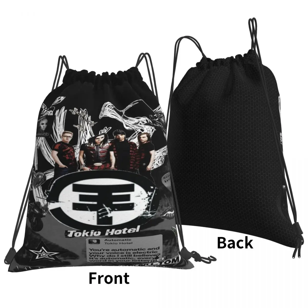Tokio Hotel Backpacks Portable Drawstring Bundle Pocket Storage Bag Book Bags for Travel Students
Tokio Hotel Backpacks Portable Drawstring Bundle Pocket Storage Bag Book Bags for Travel Students