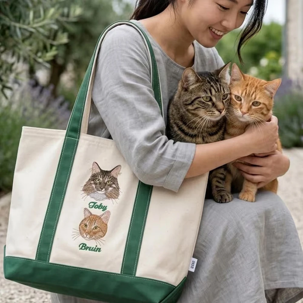 Custom Canvas Tote Bag Personalized Pet Portrait Dog Cat Mom Gift Large Capacity Inner Zipper Shoulder Bag for Commute
Custom Canvas Tote Bag Personalized Pet Portrait Dog Cat Mom Gift Large Capacity Inner Zipper Shoulder Bag for Commute