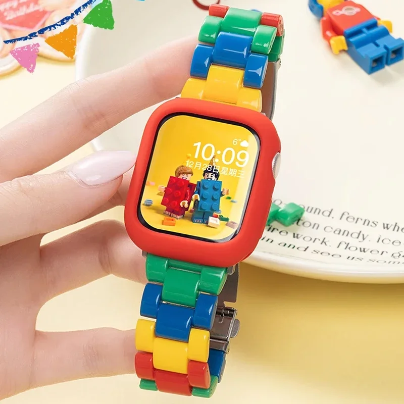 Rainbow Blocking WatchBand for IWatch Ultra 10 9 8 7654 SE Plastics Bracelet Strap for Apple Watch 42mm 41mm 40mm 45mm 38mm 49mm
Rainbow Blocking WatchBand for IWatch Ultra 10 9 8 7654 SE Plastics Bracelet Strap for Apple Watch 42mm 41mm 40mm 45mm 38mm 49mm