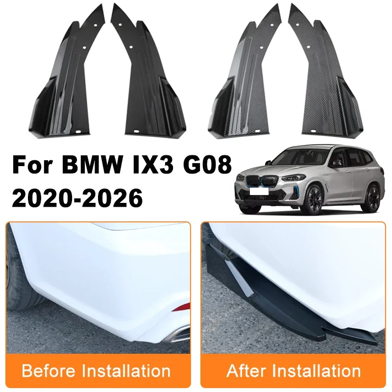 Car Rear Bumper Spoiler Lip Diffuser Side Skirt Splitter Wrap Angle Anti-Crash Protection Trim For BMW IX3 G08 2020-2026 2021
Car Rear Bumper Spoiler Lip Diffuser Side Skirt Splitter Wrap Angle Anti-Crash Protection Trim For BMW IX3 G08 2020-2026 2021