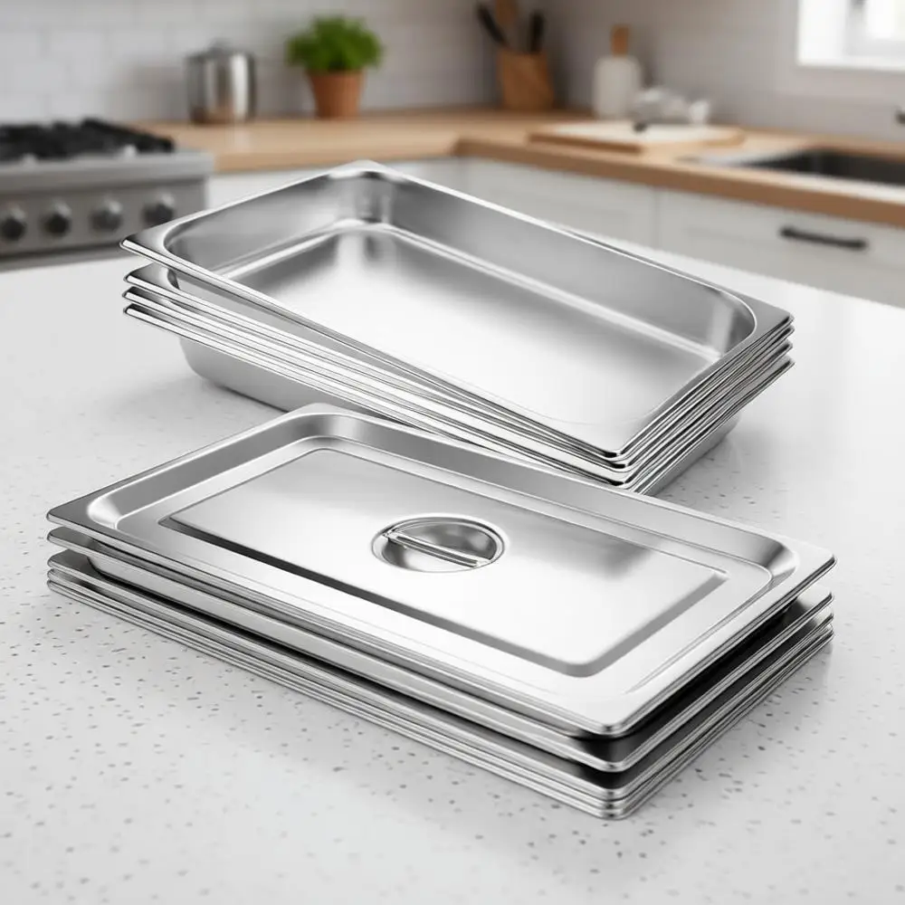 Гастроемкости с крышками, 4 шт., размер 1/1, глубина 2,5 дюйма, толщина 1,2 мм, для паровых столиков, полноразмерные, для коммерческого использования или кейтеринга/буфетов
Гастроемкости с крышками, 4 шт., размер 1/1, глубина 2,5 дюйма, толщина 1,2 мм, для паровых столиков, полноразмерные, для коммерческого использования или кейтеринга/буфетов