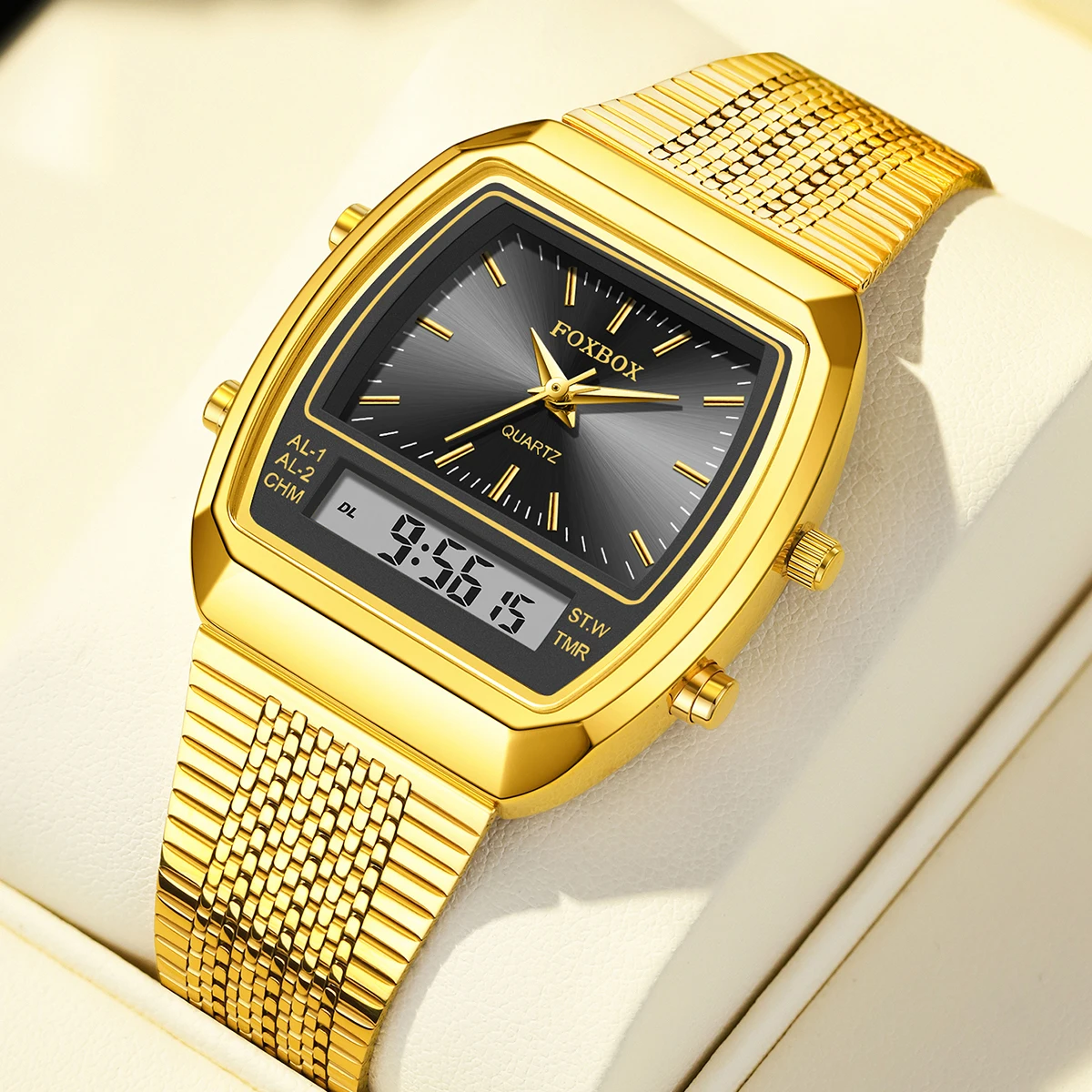 Мужские и женские наручные часы FOXBOX Fashion Luxury, кварцевые, с двойным дисплеем, для активного отдыха, водонепроницаемые, с указанием дня недели, цифровые.
Мужские и женские наручные часы FOXBOX Fashion Luxury, кварцевые, с двойным дисплеем, для активного отдыха, водонепроницаемые, с указанием дня недели, цифровые.
