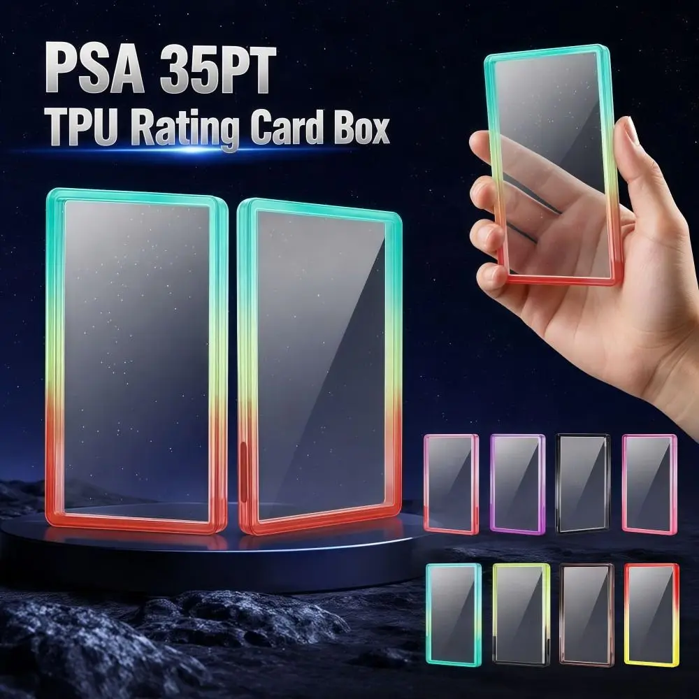Full Wrap 35PT Graded Cards Protector TPU Transparent Card Protective Case Gradient Colors Fall Protection Card Sleeve Box
Full Wrap 35PT Graded Cards Protector TPU Transparent Card Protective Case Gradient Colors Fall Protection Card Sleeve Box