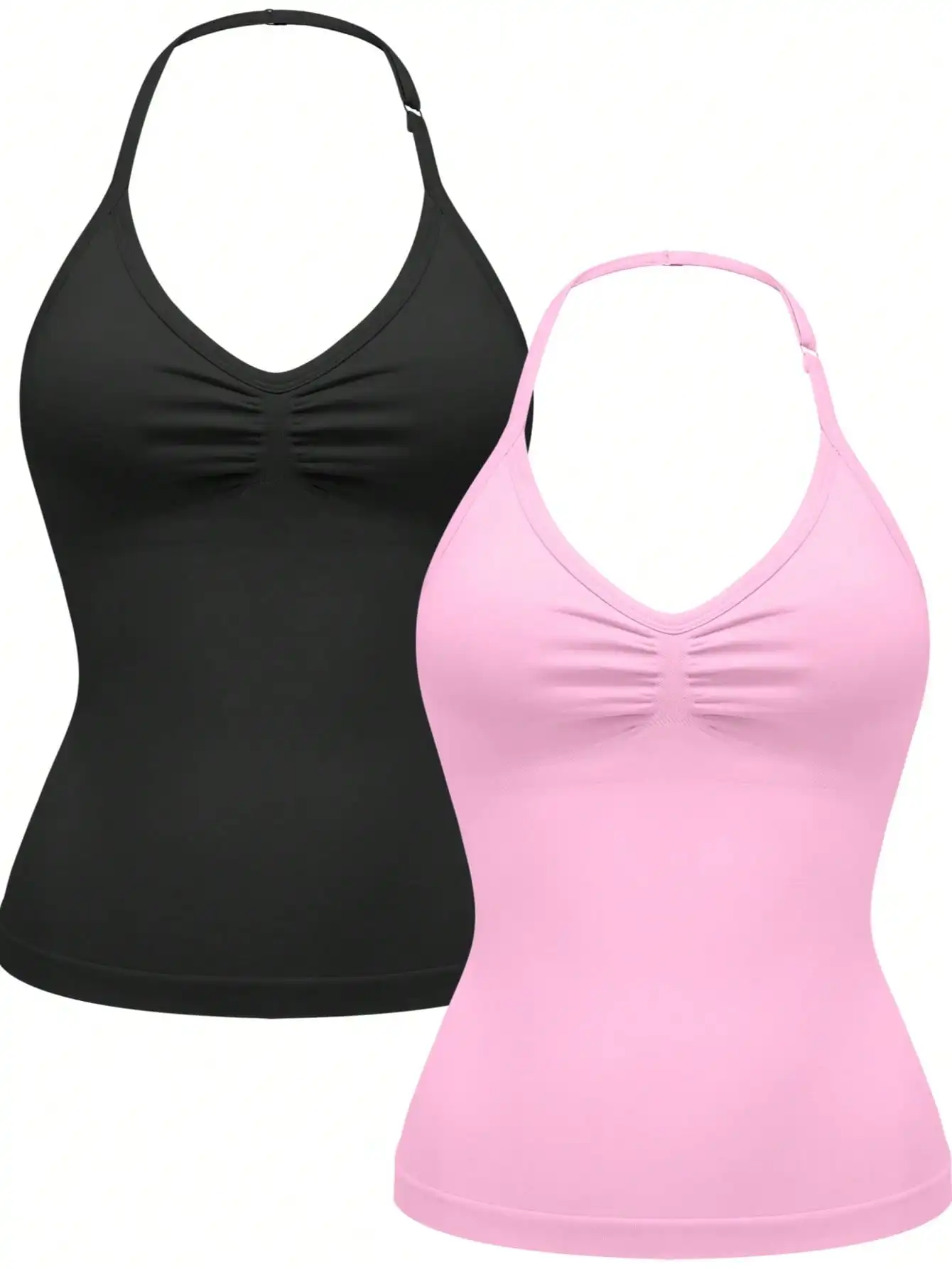 2PCS Women's Basic Halter Neck Solid Impact Longline Strappy Top Yoga Sports Bra Removable Padding
2PCS Women's Basic Halter Neck Solid Impact Longline Strappy Top Yoga Sports Bra Removable Padding