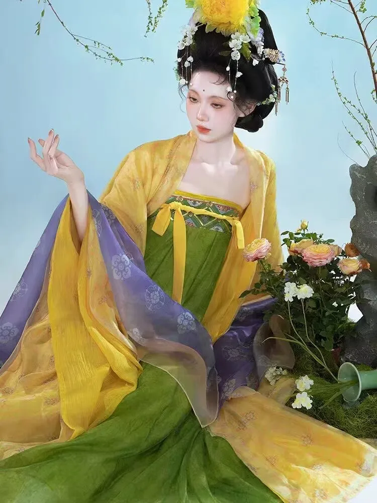 Chinese Hanfu Dress Women Female Carnival Halloween Cosplay Costume Ancient Hanfu Green&Yellow Hanfu Party Dress Plus Size 3XL
Chinese Hanfu Dress Women Female Carnival Halloween Cosplay Costume Ancient Hanfu Green&Yellow Hanfu Party Dress Plus Size 3XL