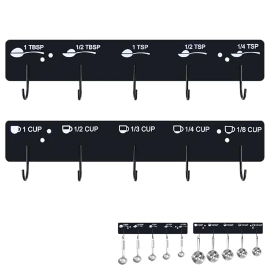 Premium Measuring Cups and Spoons Hanging, Measuring Cup Organizer Suitable for Kitchen Hanging Cups and Spoons, Including Scre
Premium Measuring Cups and Spoons Hanging, Measuring Cup Organizer Suitable for Kitchen Hanging Cups and Spoons, Including Scre