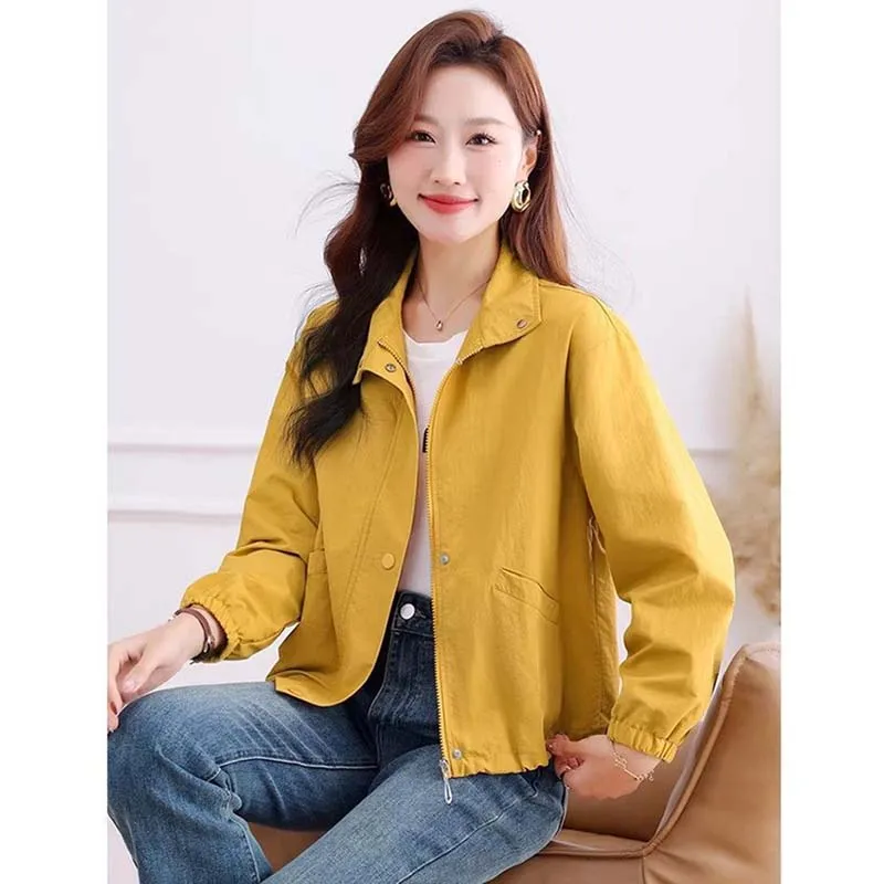 Spring Autumn Jacket Women's 2026 New Fashion Windbreaker Coat Female Thin Casual Outerwear Loose Collar Ladies Overwear Top
Spring Autumn Jacket Women's 2026 New Fashion Windbreaker Coat Female Thin Casual Outerwear Loose Collar Ladies Overwear Top