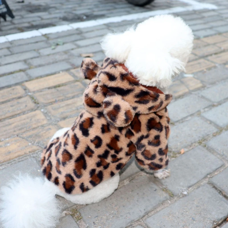 S-2XL Leopard Dogs Clothes Winter Warm Fleece Dog Zipper Hoodie Jacket Coat For Teddy Pomeranian Schnauzer Pets Costumes
S-2XL Leopard Dogs Clothes Winter Warm Fleece Dog Zipper Hoodie Jacket Coat For Teddy Pomeranian Schnauzer Pets Costumes