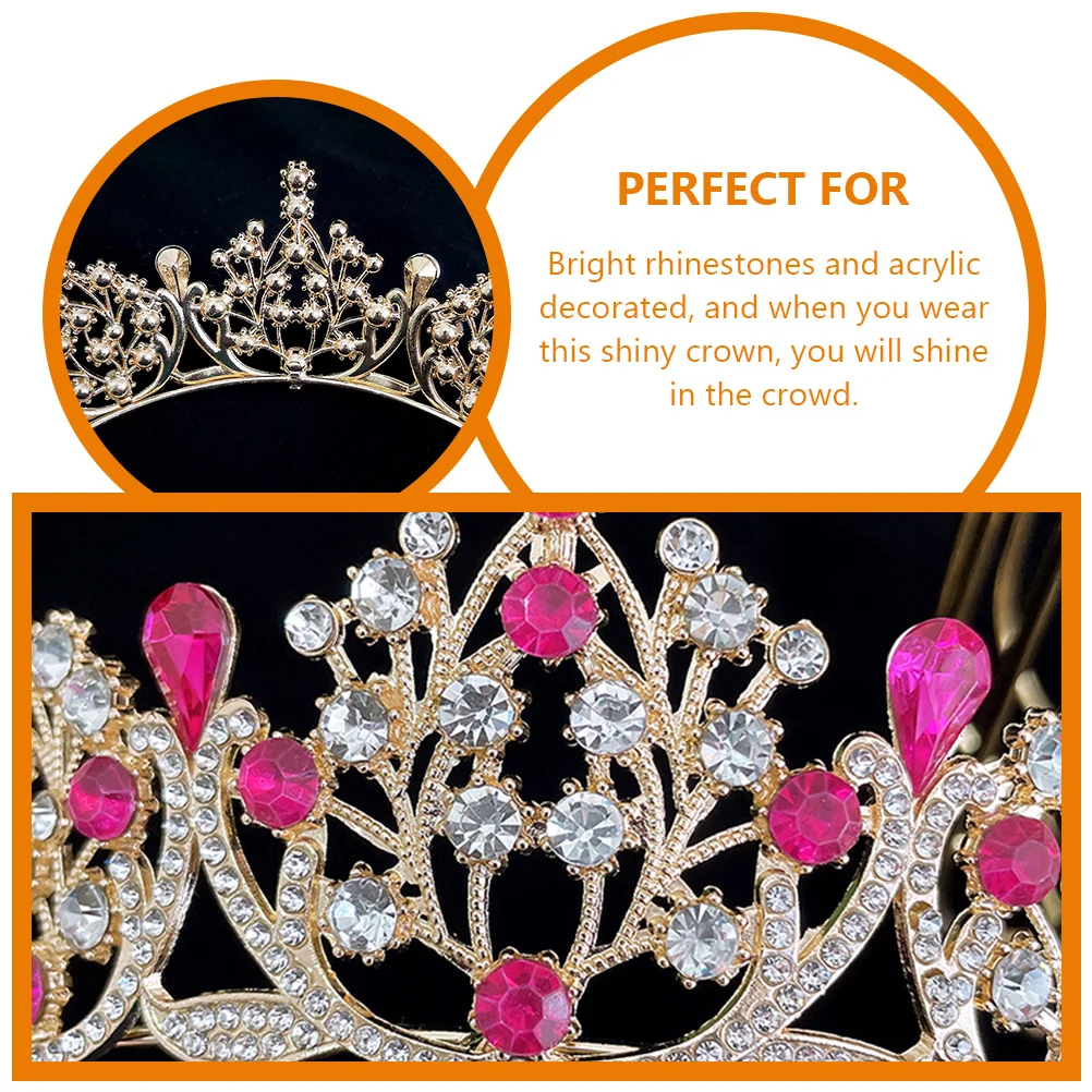 Princess Tiara Wedding Headpiece Crown for Bride Bridesmaid Girls Rhinestone Acrylic Decorated Glamorous Accessories
Princess Tiara Wedding Headpiece Crown for Bride Bridesmaid Girls Rhinestone Acrylic Decorated Glamorous Accessories