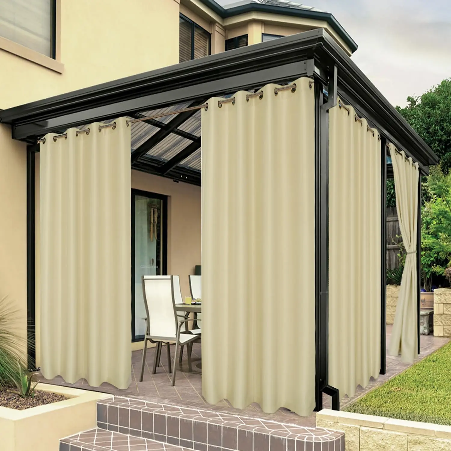 Waterproof Outdoor Curtains for Patio Thick Privacy Grommet Curtain 84Wx95L Cream
Waterproof Outdoor Curtains for Patio Thick Privacy Grommet Curtain 84Wx95L Cream