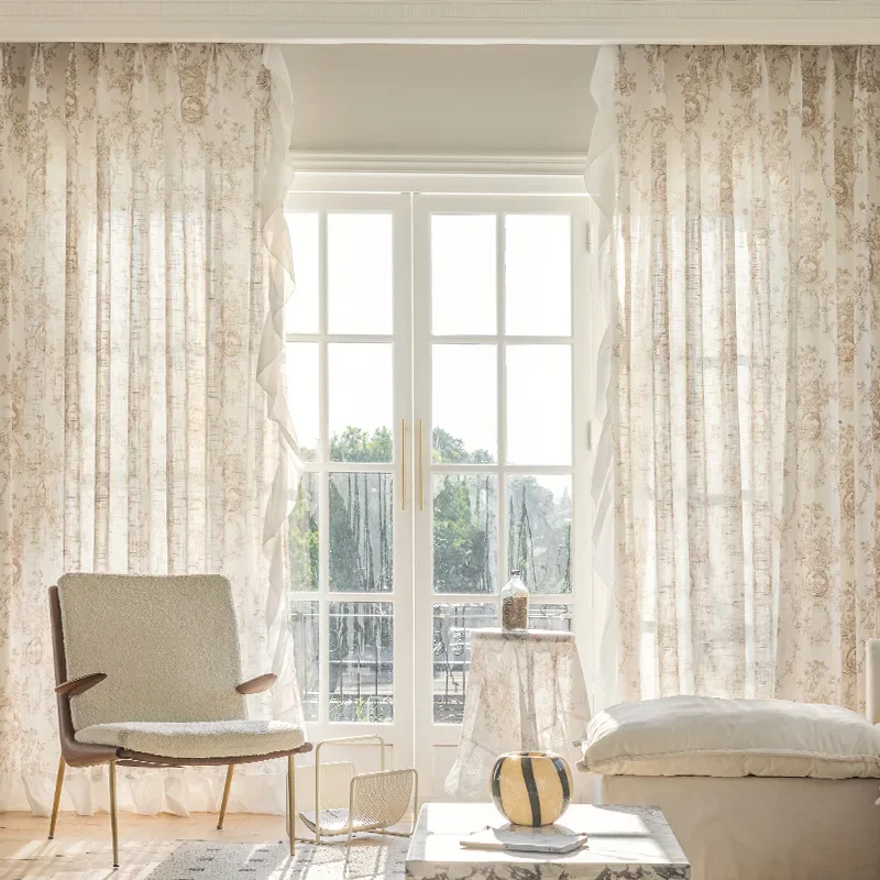 Modern Romantic French Luxury Curtains for Living Room Bedroom Embroidered Printed Lace Window Curtain Tulle Custom Home Decor
Modern Romantic French Luxury Curtains for Living Room Bedroom Embroidered Printed Lace Window Curtain Tulle Custom Home Decor