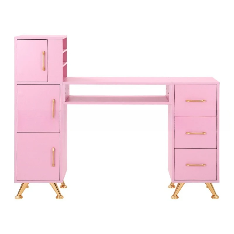 Pink-plated manicure table Large-capacity storage area storage manicure table
Pink-plated manicure table Large-capacity storage area storage manicure table