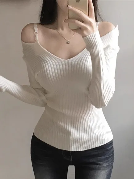 Dongda Gate Новая женская трикотажная облегающая одежда с длинными стержнями Pure Desire Faion, мягкая повседневная одежда с v-образным вырезом
Dongda Gate Новая женская трикотажная облегающая одежда с длинными стержнями Pure Desire Faion, мягкая повседневная одежда с v-образным вырезом