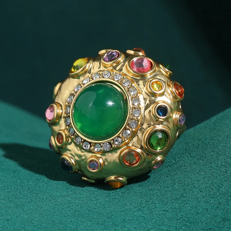 Large Green Glazed Rings Vintage Colorful Natural Stone Beads 2026 Jewelry Luxury Retro Gold Plated Accessories Party Art Decos
Large Green Glazed Rings Vintage Colorful Natural Stone Beads 2026 Jewelry Luxury Retro Gold Plated Accessories Party Art Decos