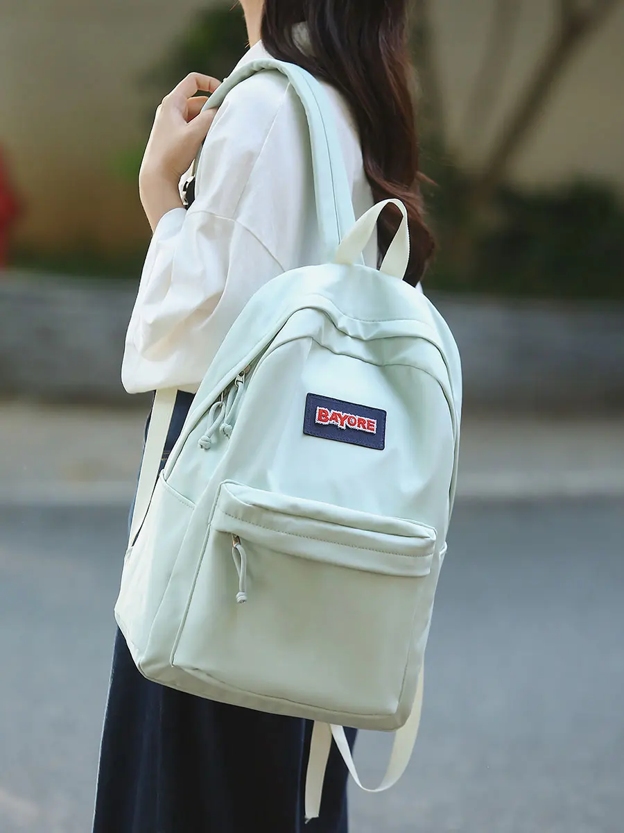 Lightweight Commuter Backpack for High School Girls Travel Dual Shoulder Bag Simple College Style Nylon Waterproof Pure Color
Lightweight Commuter Backpack for High School Girls Travel Dual Shoulder Bag Simple College Style Nylon Waterproof Pure Color