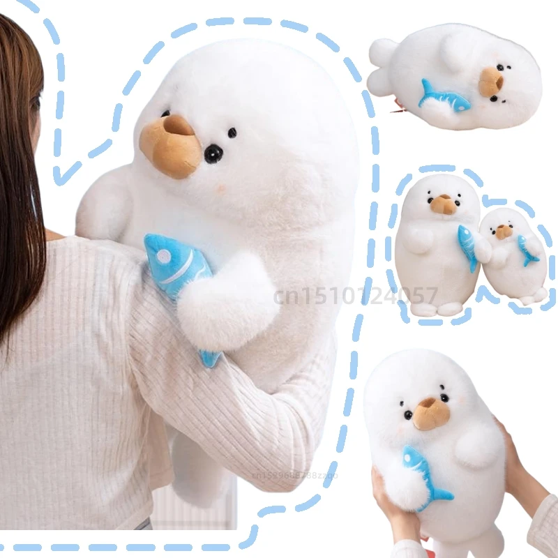 Cute Sea World Animal White Sea Lion Seals Hold the Fish Plush Doll Soft Cartoon Pillow Stuffed Toy For Children Kids Girls
Cute Sea World Animal White Sea Lion Seals Hold the Fish Plush Doll Soft Cartoon Pillow Stuffed Toy For Children Kids Girls