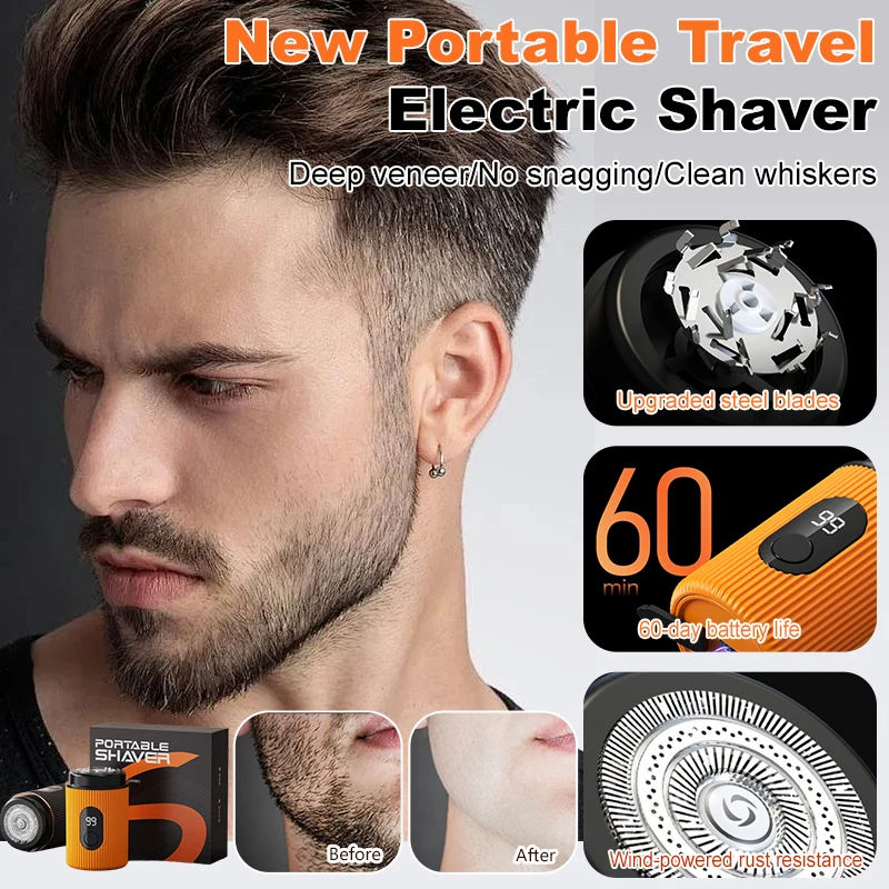 Men's Intelligent Digital Display Portable Travel Shaver TYPE-C Charging Curved Blade Mesh Stainless Steel Shaver
Men's Intelligent Digital Display Portable Travel Shaver TYPE-C Charging Curved Blade Mesh Stainless Steel Shaver
