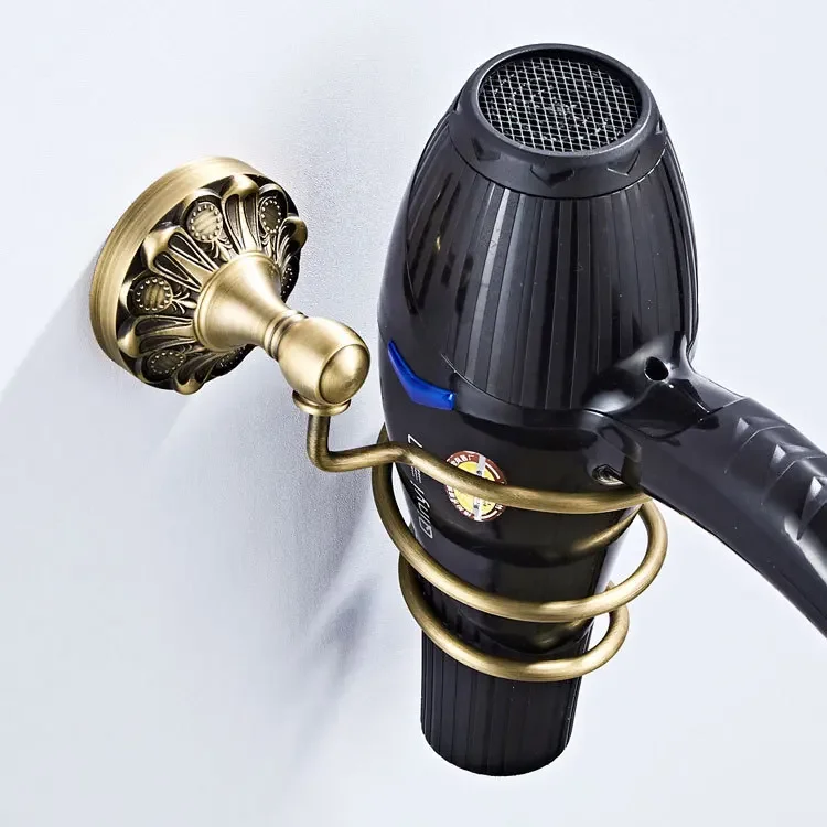 Hair Dryer Holder Antique Brass Hair Care Tools Holder Wall Mount Bronze Finished Spiral Hair Dryer Hanging Rack
Hair Dryer Holder Antique Brass Hair Care Tools Holder Wall Mount Bronze Finished Spiral Hair Dryer Hanging Rack
