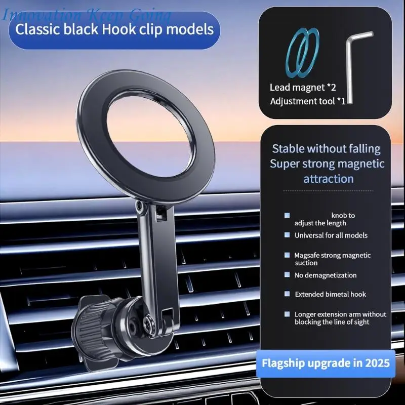 E65C Heavy Duty Adjustable Car Vent Phone Mount Stand Support With 360 Rotation N52 Magnets Metal Hook Design Enhancing Grip
E65C Heavy Duty Adjustable Car Vent Phone Mount Stand Support With 360 Rotation N52 Magnets Metal Hook Design Enhancing Grip