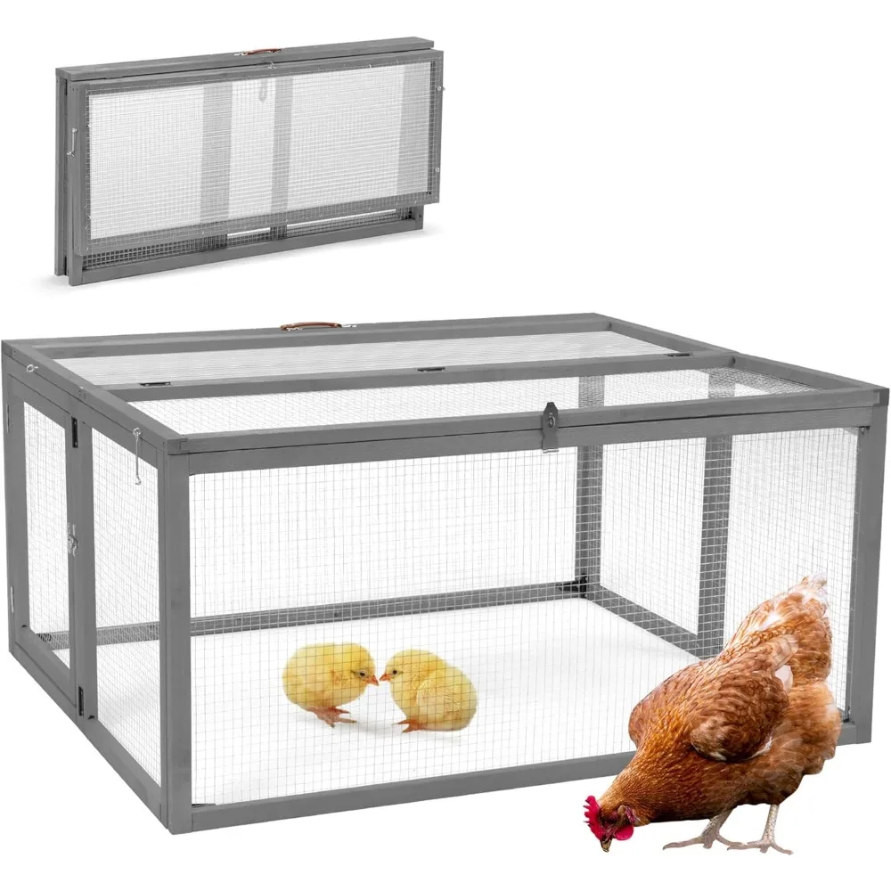 Portable Chicken Coop with UV-Proof Panel, 4X Garden Stakes, Wooden Rabbit Hutch, Chicken Brooder Indoor, Outdoor Folding Chick
Portable Chicken Coop with UV-Proof Panel, 4X Garden Stakes, Wooden Rabbit Hutch, Chicken Brooder Indoor, Outdoor Folding Chick