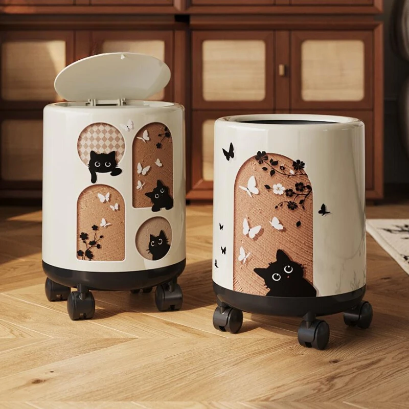 Trash can household living room light luxury high-end bedroom high value with cover
Trash can household living room light luxury high-end bedroom high value with cover