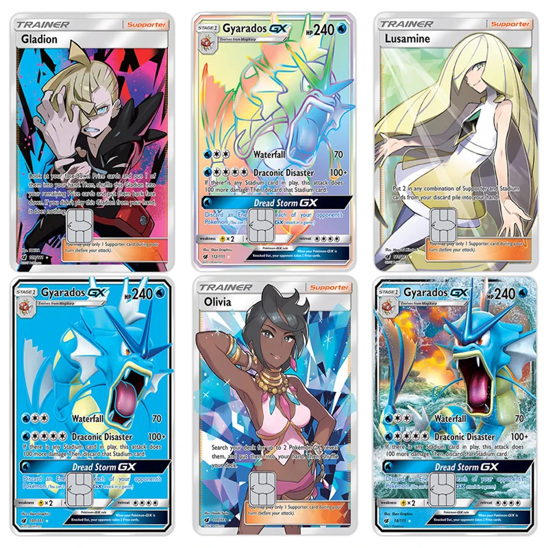 Gyarados GX TCG Credit Card Skin Stickers Gladion Lusamine Olivia Waterproof Vinyl Debit Card Covers Kawaii Student Decor Decals
Gyarados GX TCG Credit Card Skin Stickers Gladion Lusamine Olivia Waterproof Vinyl Debit Card Covers Kawaii Student Decor Decals