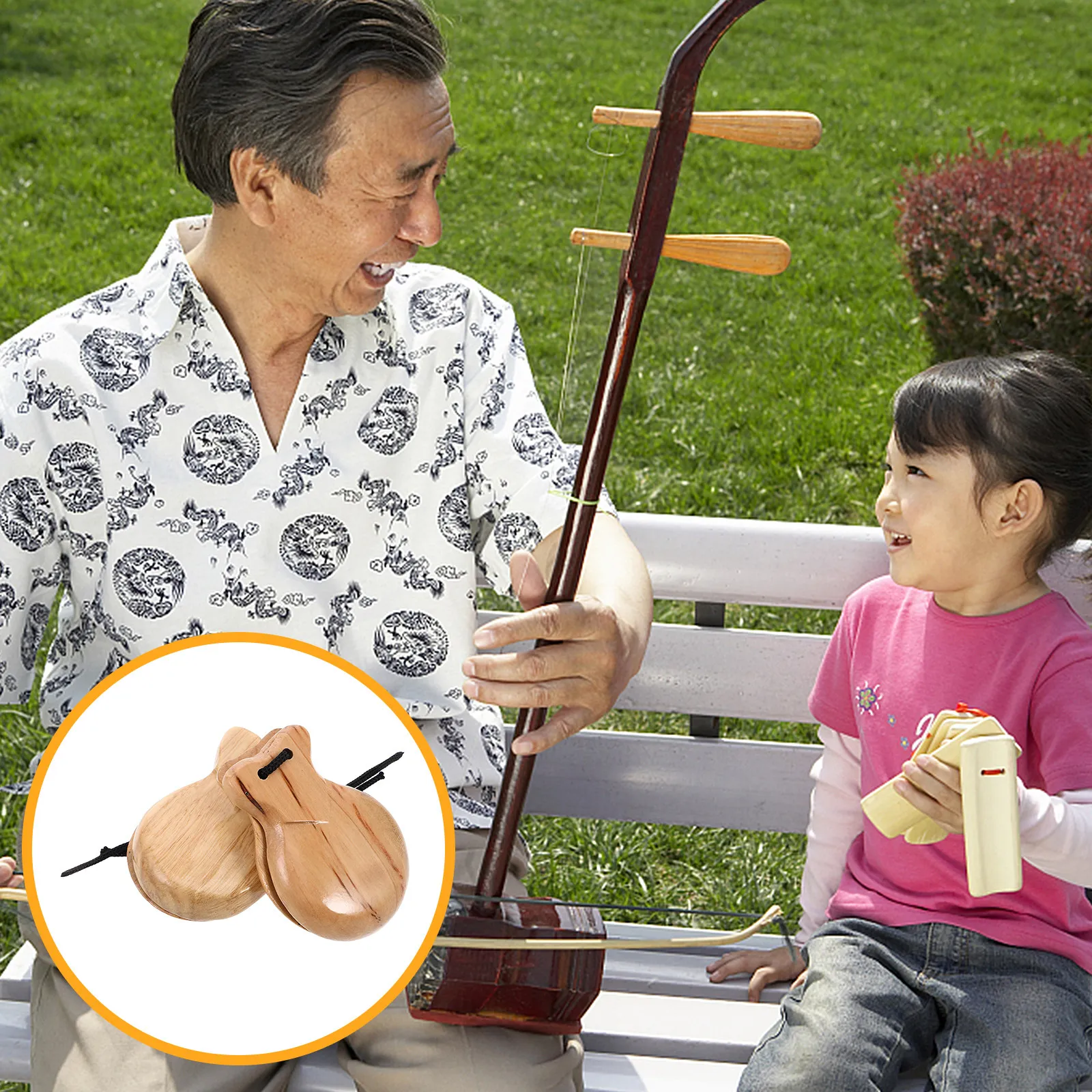 2Pcs Traditional Wood Castanets Spanish Hand Percussion Instruments for Children Musical Learning and Coordination
2Pcs Traditional Wood Castanets Spanish Hand Percussion Instruments for Children Musical Learning and Coordination