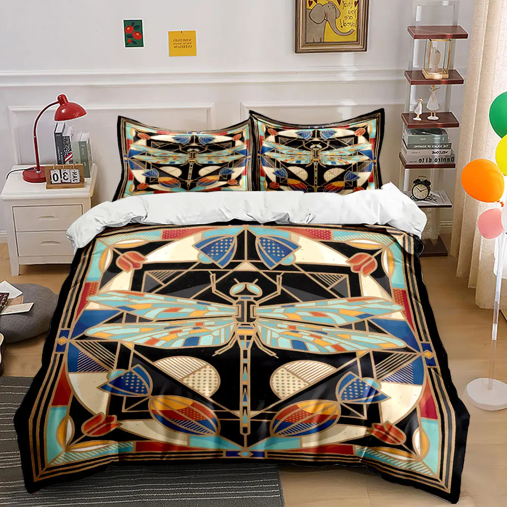 Elegant Dragonfly Art Deco Design Print Bedding Set 1 Duvet Cover 2 Pillowcases for Adult and Children Luxury Gift Full Size
Elegant Dragonfly Art Deco Design Print Bedding Set 1 Duvet Cover 2 Pillowcases for Adult and Children Luxury Gift Full Size