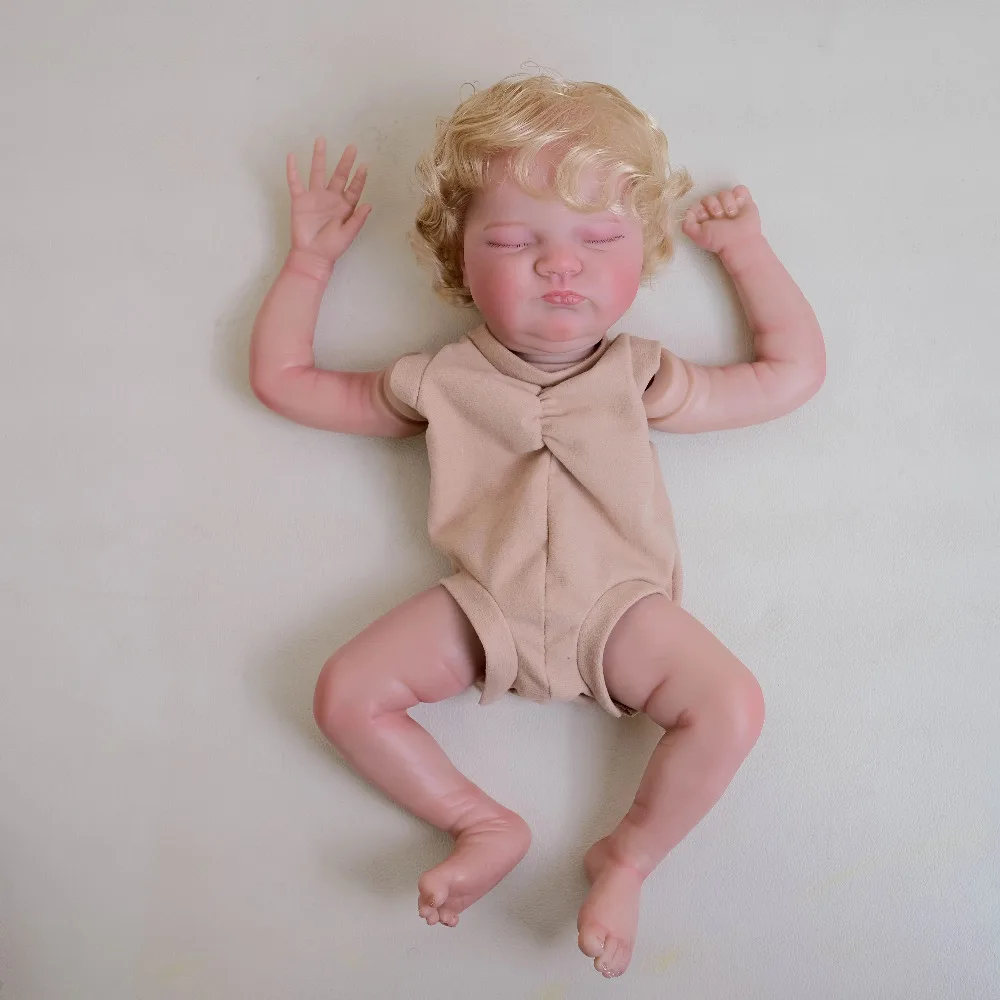 19inch Already Painted Reborn Doll Kit Quinlyn with Golden Hair 3D Skin Tone Handmade Muñeca Kit Reborn DIY Reborn Doll Parts
19inch Already Painted Reborn Doll Kit Quinlyn with Golden Hair 3D Skin Tone Handmade Muñeca Kit Reborn DIY Reborn Doll Parts