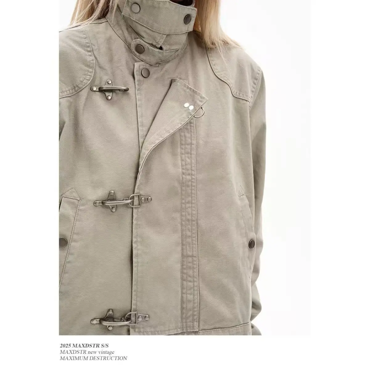 Retro Waed Workwear Jaet Men Loose Trendy New Chinese Sle Button Stand Collar National Sle Haome Jaet Coat
Retro Waed Workwear Jaet Men Loose Trendy New Chinese Sle Button Stand Collar National Sle Haome Jaet Coat