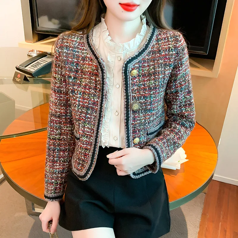 Retro Round Neck Fragrant Coat Women's Autumn New Long Sleeve Woolen Jackets Fall Winter
Retro Round Neck Fragrant Coat Women's Autumn New Long Sleeve Woolen Jackets Fall Winter