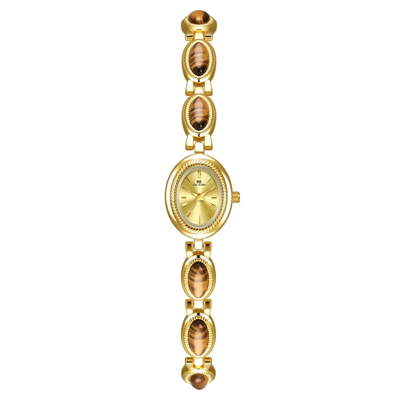 Vintage Ladies Watches Gold Elegant Tiger's-eye Jade Bracelet Watch 2025 High-end Retro Waterproof Advanced Chain Clock Women
Vintage Ladies Watches Gold Elegant Tiger's-eye Jade Bracelet Watch 2025 High-end Retro Waterproof Advanced Chain Clock Women