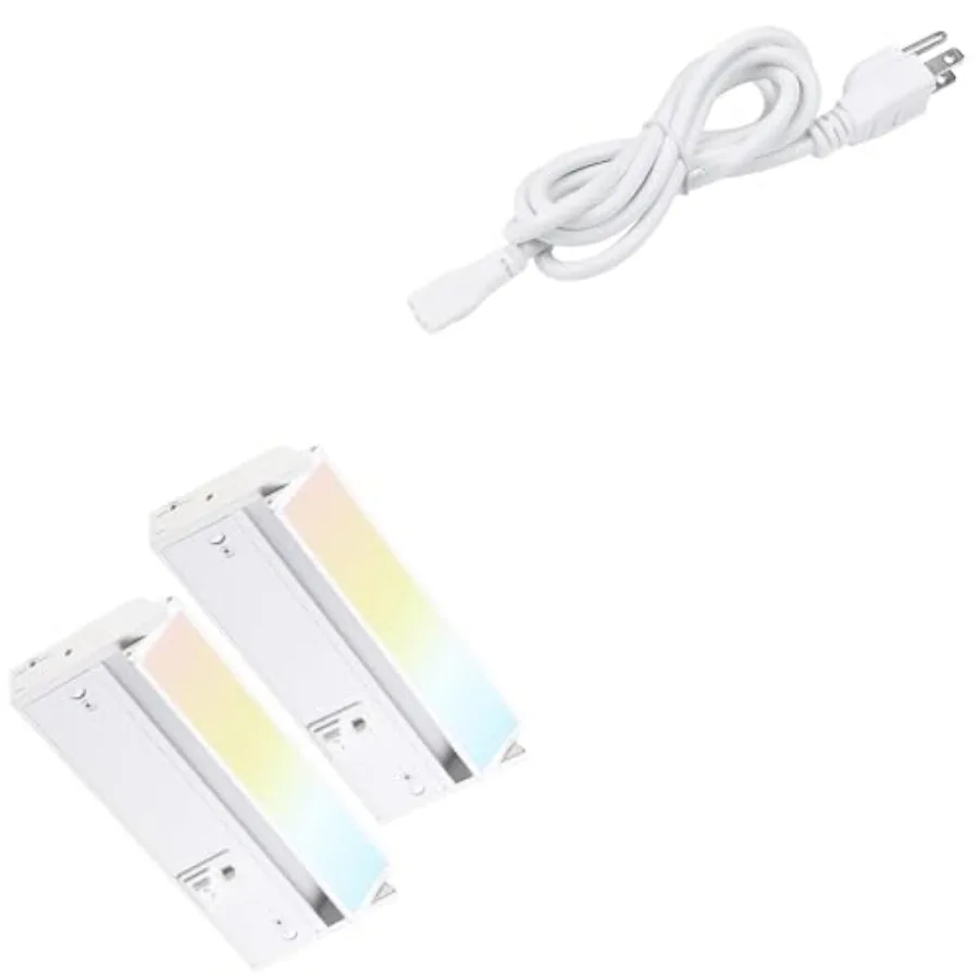 Rotatable 8 Inch LED Under Cabinet Light 3CCT Bundle 4.9FT Power Cord, 2 Pack Swivel 8 Inch Dimmable Under Counter Lights and 1
Rotatable 8 Inch LED Under Cabinet Light 3CCT Bundle 4.9FT Power Cord, 2 Pack Swivel 8 Inch Dimmable Under Counter Lights and 1