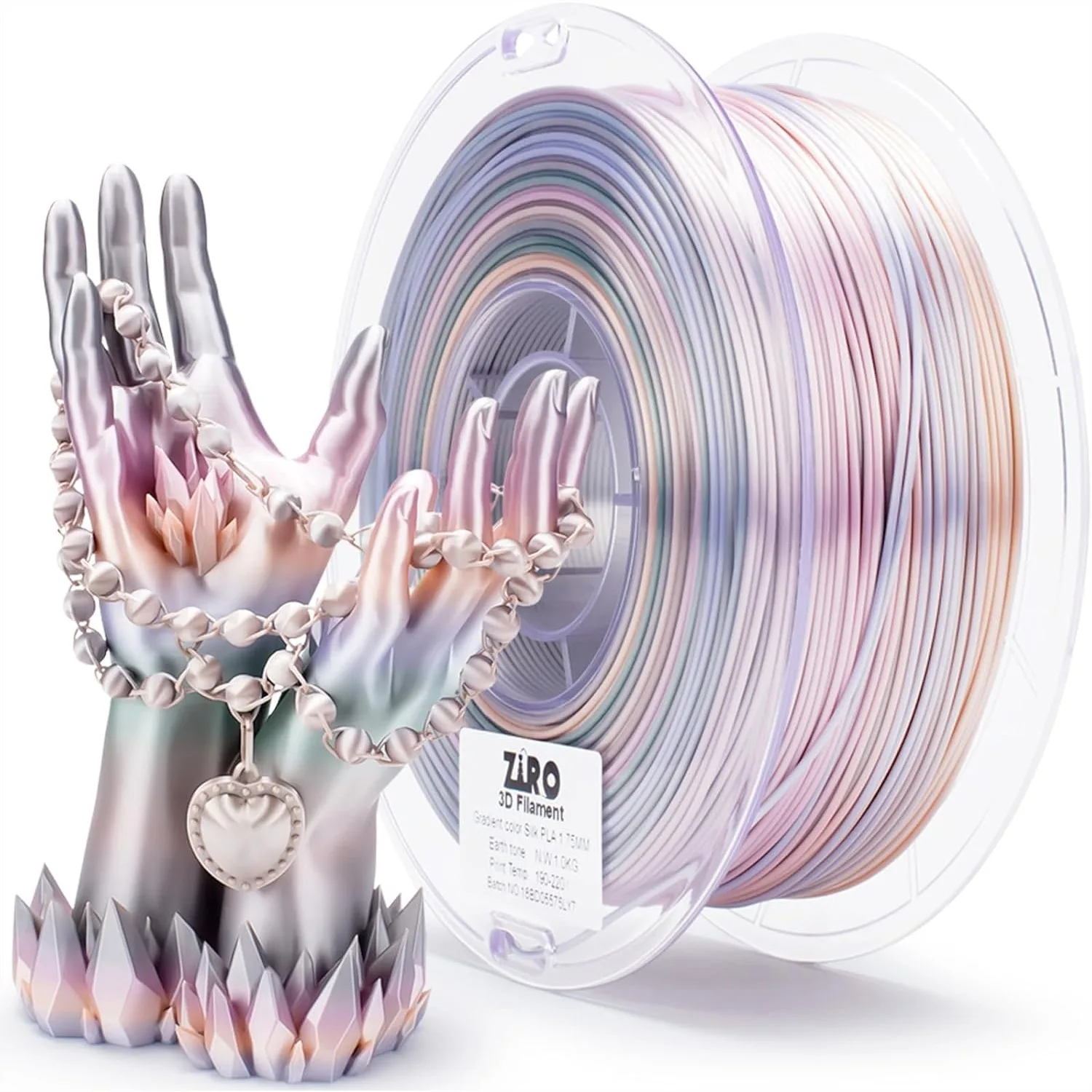 3D Printer Filament, Shiny PLA Fast Gradient Color Change, Glossy Earth Tone Silk 1.75mm, Fit Most FDM Printers, Dimensional
3D Printer Filament, Shiny PLA Fast Gradient Color Change, Glossy Earth Tone Silk 1.75mm, Fit Most FDM Printers, Dimensional