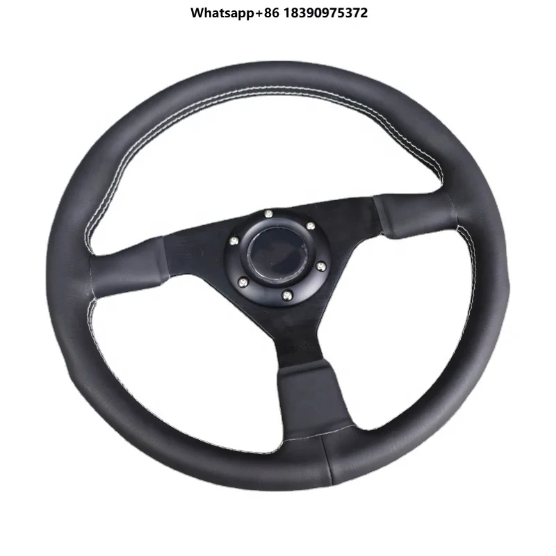 14'' Steering Wheel 350MM Leather Sports Car Steering Wheel Red Yellow Gray Horn Button Universal
14'' Steering Wheel 350MM Leather Sports Car Steering Wheel Red Yellow Gray Horn Button Universal