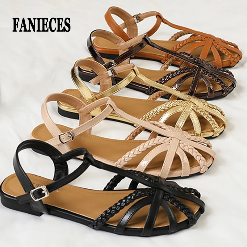 Пляжные сандалии FANIECES для женщин больших размеров, летние, с Т-образным ремешком, плетеные, с узким ремешком, дизайнерские, повседневные, для вечеринок, брендовая обувь
Пляжные сандалии FANIECES для женщин больших размеров, летние, с Т-образным ремешком, плетеные, с узким ремешком, дизайнерские, повседневные, для вечеринок, брендовая обувь