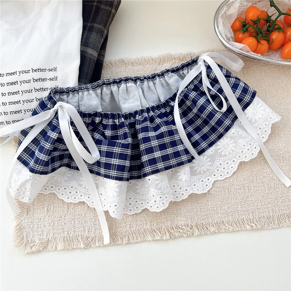 Fashion Balletcore Plaid Fart Curtain Lace Up Korean Style Ruffle Short Skirts Y2k Stacked Lace Mini Skirts Jeans Decorative
Fashion Balletcore Plaid Fart Curtain Lace Up Korean Style Ruffle Short Skirts Y2k Stacked Lace Mini Skirts Jeans Decorative
