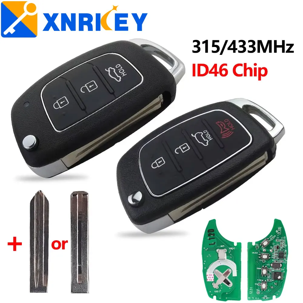 XNRKEY 3/4 Button 315/433Mhz Flip Folding Remote Car Key For Mistra For Hyundai Elantra 2014 2015 2016 Transponder Chip ID46
XNRKEY 3/4 Button 315/433Mhz Flip Folding Remote Car Key For Mistra For Hyundai Elantra 2014 2015 2016 Transponder Chip ID46