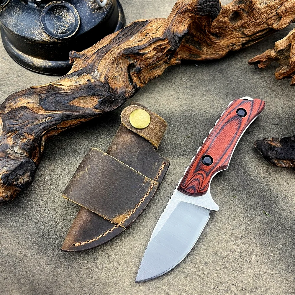 New Multi-Function Mountaineering Fixed-Blade Knife with Sheath, 8Cr13Mov Blade, Sturdy Wooden Handle, Collector's Grade Gift
New Multi-Function Mountaineering Fixed-Blade Knife with Sheath, 8Cr13Mov Blade, Sturdy Wooden Handle, Collector's Grade Gift