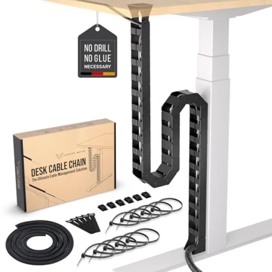 Under Desk Cable Management Vertebrae - Perfect for Sit Stand Desk - Wire Management - Adjustable Length - Flexible Cable Spine
Under Desk Cable Management Vertebrae - Perfect for Sit Stand Desk - Wire Management - Adjustable Length - Flexible Cable Spine